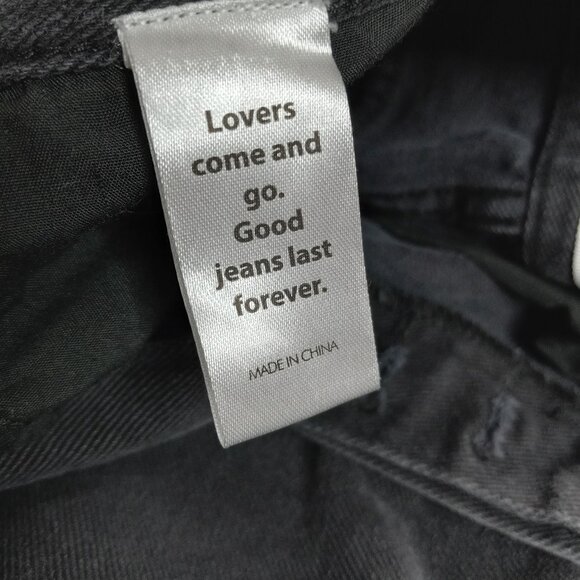 PACSUN high rise straight jeans in black Size 23 - Picture 4 of 10